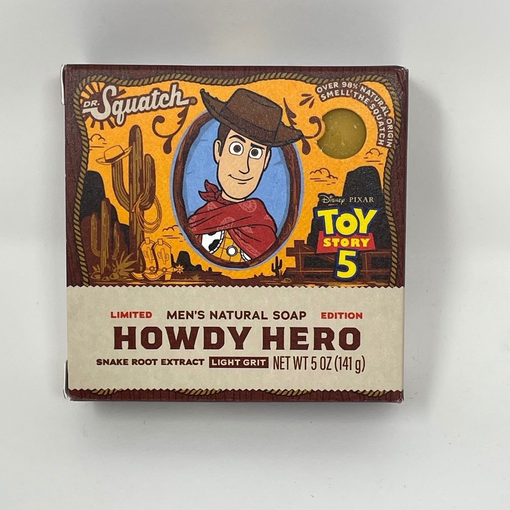Dr Squatch Toy Story 5 Howdy Hero‎ Soap Limited Edition Woody 5 oz New
